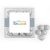 Custom Add Your Logo JUST CANDY favor cube with Just Candy Milk Chocolate Minis