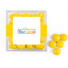 Custom Add Your Logo JUST CANDY favor cube with Just Candy Milk Chocolate Minis