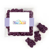 Custom Add Your Logo JUST CANDY® favor cube with Gummy Bears