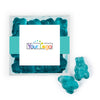Custom Add Your Logo JUST CANDY® favor cube with Gummy Bears