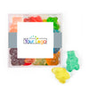 Custom Add Your Logo JUST CANDY® favor cube with Gummy Bears