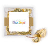 Custom Add Your Logo JUST CANDY® favor cube with Hershey's Kisses