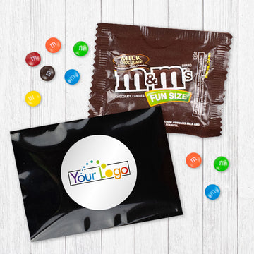 Custom Add Your Logo Candy Favor Bag - M&Ms or Skittles