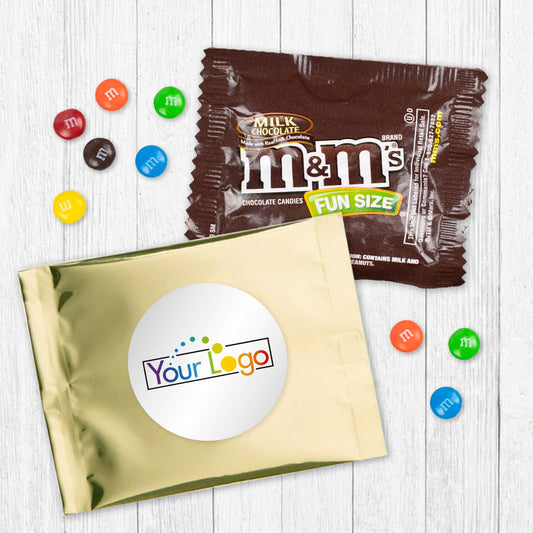 Custom Add Your Logo Candy Favor Bag - M&Ms or Skittles