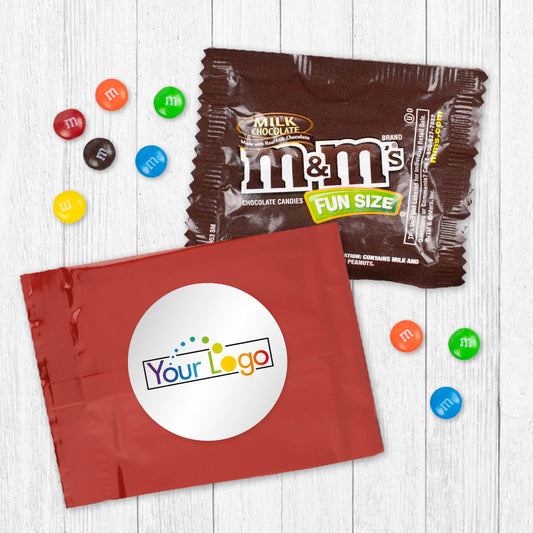Custom Add Your Logo Candy Favor Bag - M&Ms or Skittles