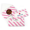 Personalized Business Add Your Logo Stripes Gourmet Infused Belgian Chocolate Bars (3.5oz)