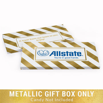 Deluxe Personalized Add Your Logo Stripes Candy Bar Favor Box