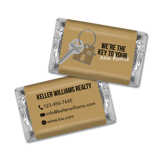 Personalized Business Promotional New Home Keys Hershey's Miniatures