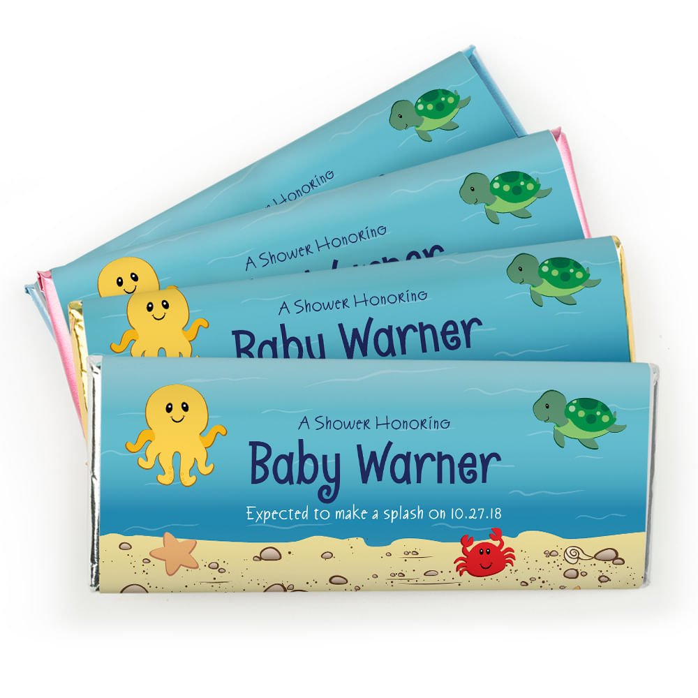 Baby Shower Personalized Chocolate Bar Wrappers Ocean Octopus Deep Sea ...