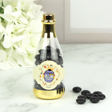 Personalized Baby Shower Pooh Champagne Bottle with Milk Chocolate Minis