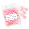 Personalized Baby Shower Polka Dot Candy Bags with Jelly Beans