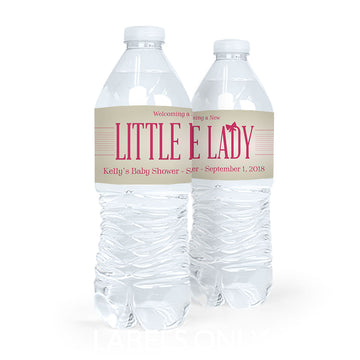 Personalized Baby Shower Little Lady Water Bottle Sticker Labels (5 Labels)