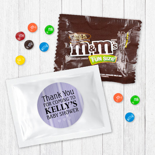 Personalized Baby Shower Stripes Milk Chocolate M&Ms