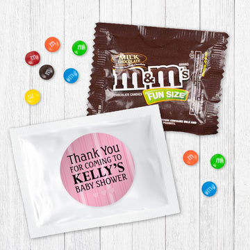 Personalized Baby Shower Stripes Candy Favor Bag - M&Ms or Skittles