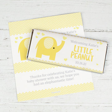 Baby Shower Personalized Chocolate Bar Wrappers Only Little Peanut