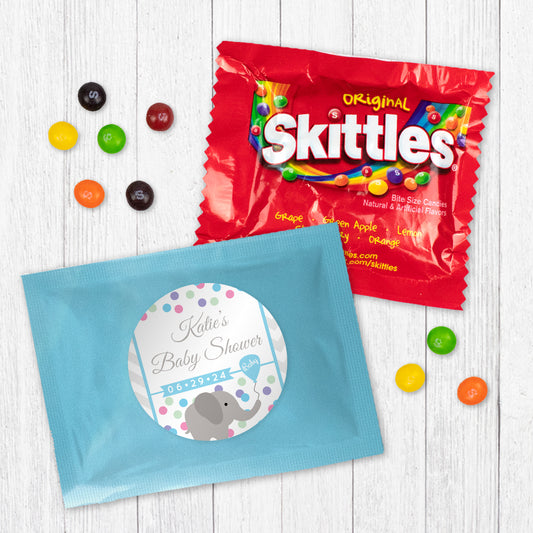 Personalized Baby Shower Elephant Skittles