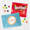 Personalized Baby Shower Safari Snuggles Candy Favor Bag - M&Ms or Skittles