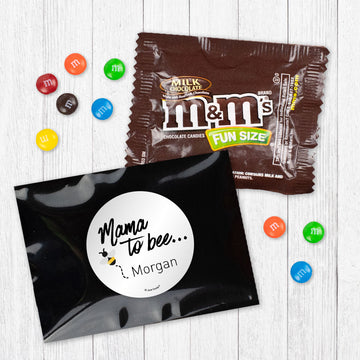 Personalized Baby Shower Mama to Bee Candy Favor Bag - M&Ms or Skittles