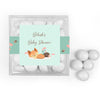 Personalized Baby Shower Woodland Buddies Favor Cube with Milk Chocolate Minis