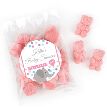 Personalized Baby Shower Elephant Gummi Bears