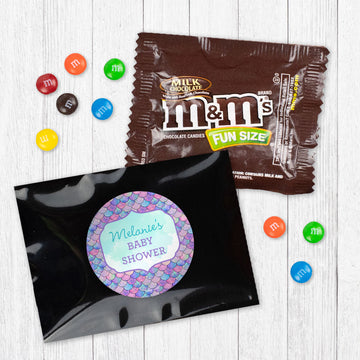 Personalized Baby Shower Mermaid Candy Favor Bag - M&Ms or Skittles