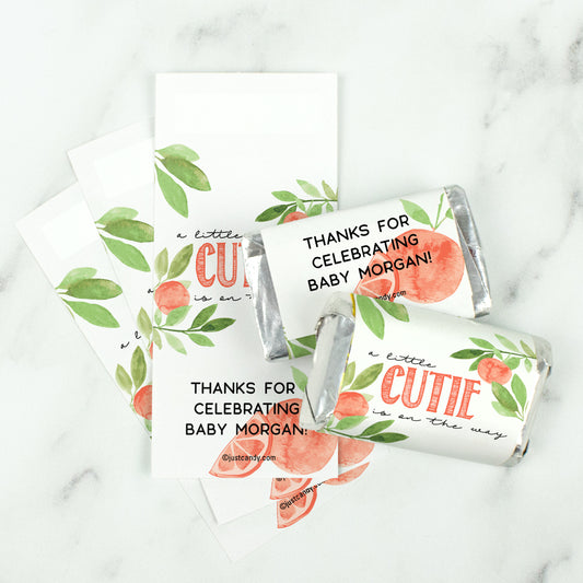 Personalized Citrus Cutie Baby Shower Hershey's Miniatures Wrappers