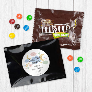 Personalized Baby Shower Over the Moon Candy Favor Bag - M&Ms or Skittles