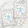 Personalized Baby Shower Whale Candy Bags with Just Candy Milk Chocolate Gems