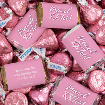 Bat Mitzvah Hershey's Miniatures and Kisses 1.52lb Bag - 124 Pieces