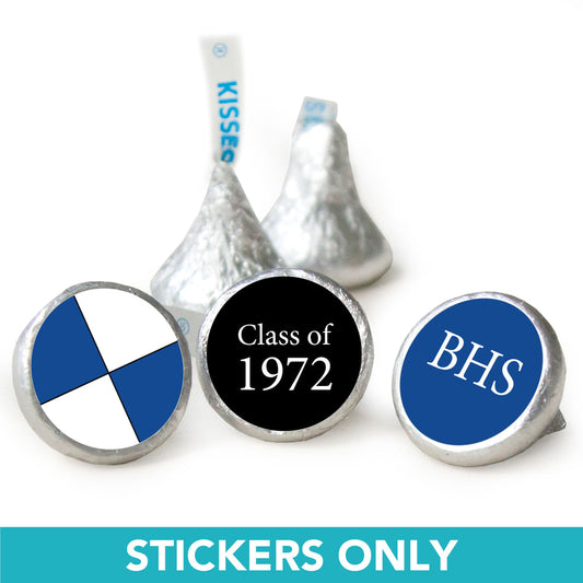 Class Reunion - School Colors 3/4" Stickers - (108 Stickers)