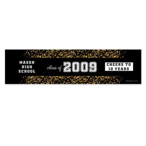 Personalized School Sparkle Class Reunion 5 Ft. Banner