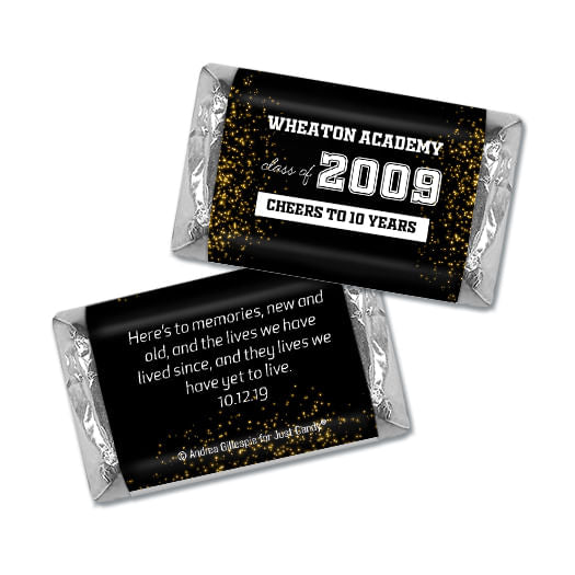 Class Reunion Personalized Hershey's Miniatures Wrappers Reunion Sparkle