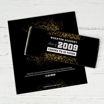 Class Reunion Personalized Chocolate Bar Wrappers Reunion Sparkles