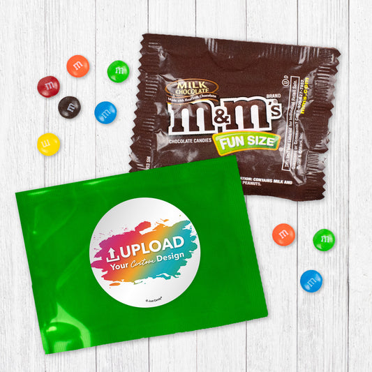 Custom Add Your Artwork Candy Favor Bag - M&Ms or Skittles