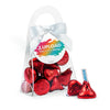 Personalized Add Your Custom Artwork Favor Purse with Hershey's Kisses and Bow with Gift Tag