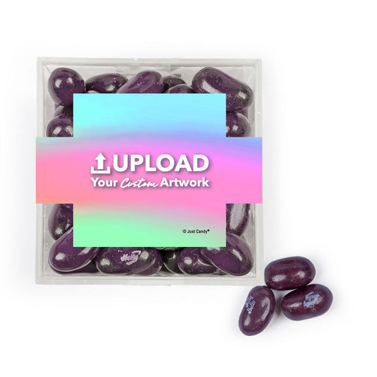 Custom Add Your Artwork JUST CANDY® favor cube with Jelly Belly Jelly Beans