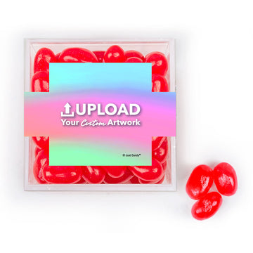 Custom Add Your Artwork JUST CANDY favor cube with Jelly Belly Jelly Beans