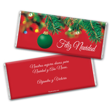 Barra de Chocolate Personalizado y Envoltura - Ornamento de Navidad