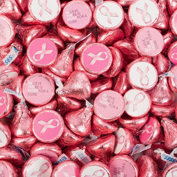 Assembled Breast Cancer Awareness Hershey's Kisses Candy 13.6oz Bag 85ct