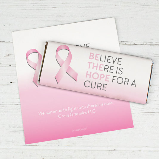 Personalized Breast Cancer Awareness Be the Hope Chocolate Bar Wrappers Only