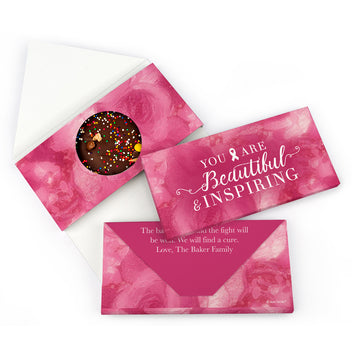 Personalized Breast Cancer Pink Inspiration Gourmet Infused Belgian Chocolate Bars (3.5oz)