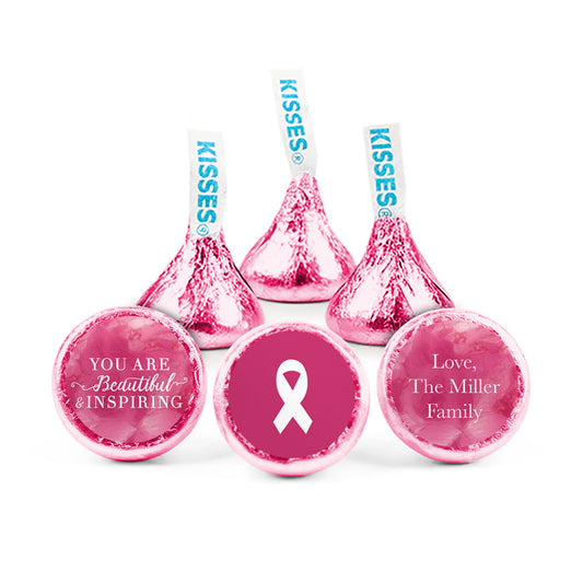 Personalized Breast Cancer Awareness Pink Inspiration Hershey's Kisses