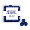 Personalized Awareness Ribbons JUST CANDY® favor cube with Just Candy Milk Chocolate Minis