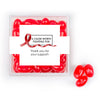 Personalized Awareness Ribbon JUST CANDY® favor cube with Jelly Belly Jelly Beans