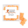 Personalized Awareness Ribbons JUST CANDY® favor cube with Sugar Sanded Gummy Bears