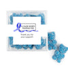 Personalized Awareness Ribbons JUST CANDY® favor cube with Sugar Sanded Gummy Bears