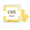 Personalized Awareness Ribbons JUST CANDY® favor cube with Sugar Sanded Gummy Bears