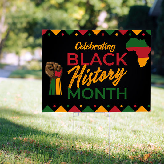 Black History Month Yard Sign and Stake