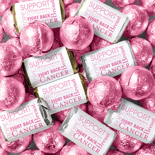 Breast Cancer Awareness Candy Strength in Words Hershey's Miniatures and Chocolate Mix
