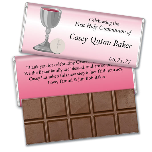 Communion Personalized Hershey's Milk Chocolate Bar Classic Cross